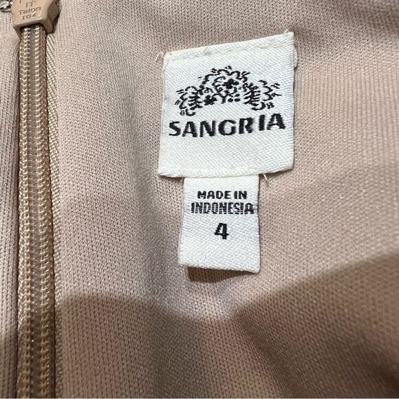 Sangria Mini Black Dress Lace Square Neckline size for 4 - Picture 12 of 13